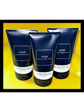 Bath & Body Works 2-in-1 Body Scrub & Wash 8 fl oz NOIR For Men x3